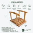 thumbnail image 3 of All Things Cedar FB36-R 3-ft Cedar Wood Garden Bridge | Side Rails - 36L x 29W x 7H, 3 of 5