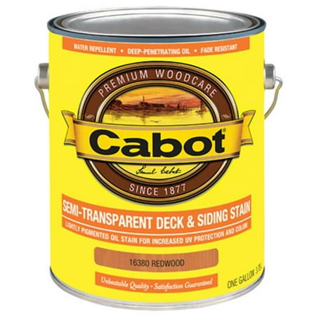 Cabot/Valspar 16380-07 Semi-Transparent Deck & Siding Stain (VOC) Redwood - Gallon - Quantity