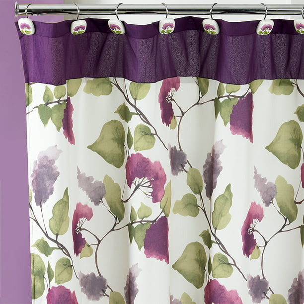 plum coloured shower curtain