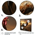 thumbnail image 3 of Designart "Dusk Chicken Rooster" Animals Wall Art - Modern Red Chicken Bedroom Canvas Wall Art, 3 of 6