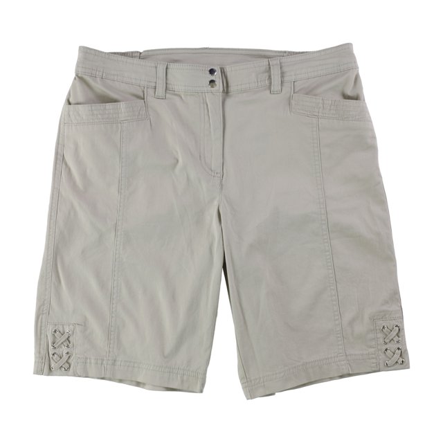 Bermudas Casual Karen Scott con Dobladillo Anudado Beige 6