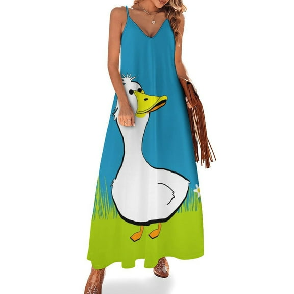 Fun And Playful Duck Sleeveless Dress Woman Fashion Long Dresses Women's Summer Suit Dress Summer 2025 Women