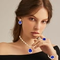 thumbnail image 2 of Fiudx Elegante Conjunto de Joyas, Collar de Aleación Bañado En Oro, Pendientes de Diamantes de Imitación de Brillantes, Anillo de Pulsera Duradero, Ideal para Banquetes Nupciales, Regalo Elegante par, 2 of 5