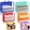Rainbow, variant on 6 count Clear Packing Cubes for Travel Luggage Organizer Bag See Through PVC with Handle for Suitcase Summer Camp Travel Luggage Storage Organizer Multipurpose Pouch Toiletry Bag(Bright Color)