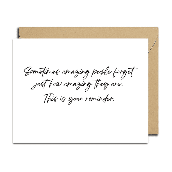 Inspirational Greeting Card – “Amazing People Reminder” – Encouragement Card with Envelope – Perfect for Friends, Family, and Special Occasions