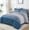 Grayish Blue-Full, variant on California King Black 7 Piece Boho Striped Microfiber Bed-in-a-Bag Bedding Set