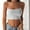J-White, variant on 2025 Womens Solid Color Crop 3X Plus Top Strapless Bandeau Tube Active Top Set Women Top Sleeveless Backless Tank 4 Piece Outfits for Women