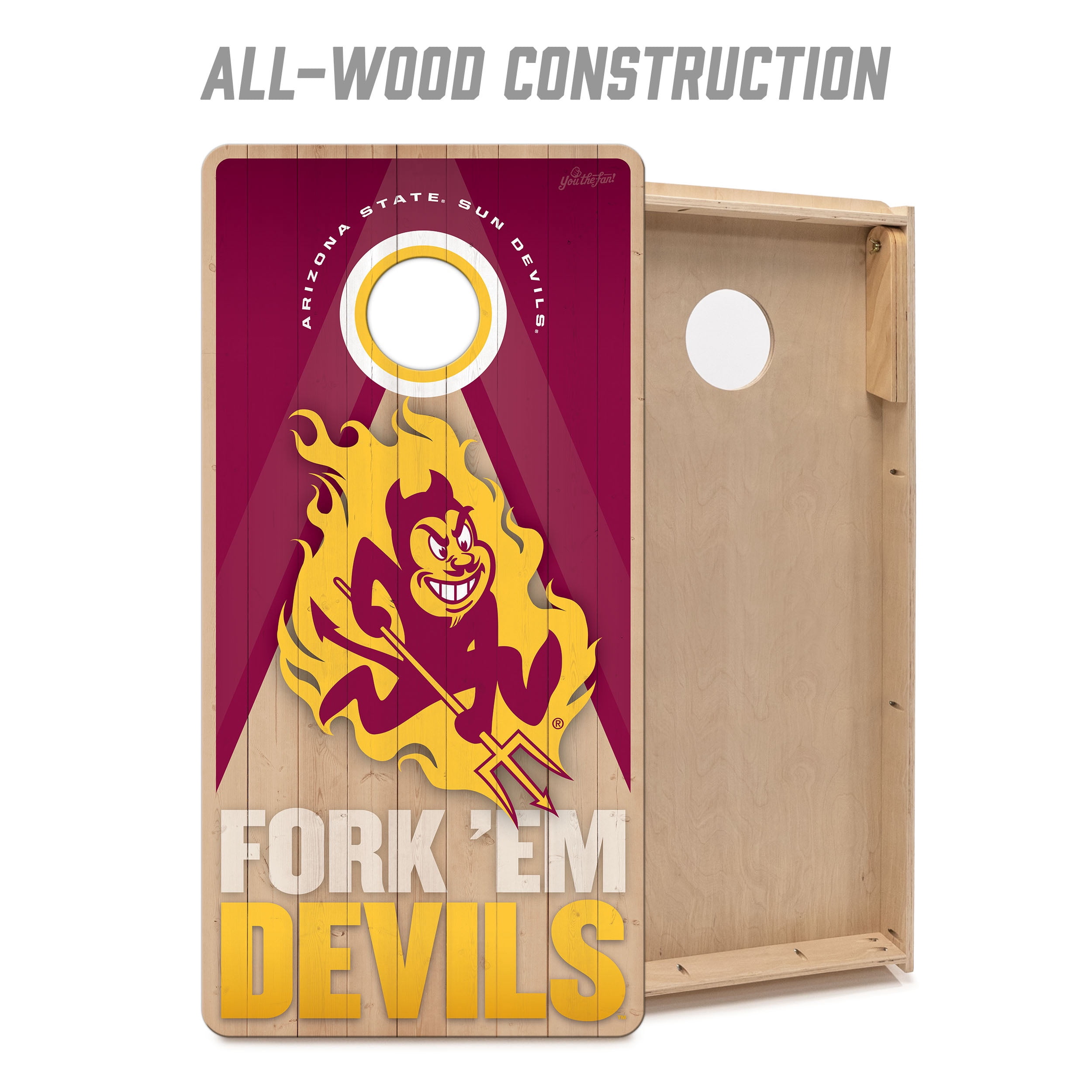 YouTheFan NCAA Arizona State Sun Devils 2x4 Slogan Series Cornhole