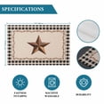 thumbnail image 6 of Western Texas Star Retro Placemats Set of 4, Rustic Vintage Berry Black Beige Plaid Placemats for Dining Table, Place Mats for Kitchen Tabletop, Waterproof Wipeable Dining Table Mats Set, 6 of 9
