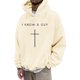 thumbnail image 2 of MHFRRA Sudadera con Capucha y Diseño de Jersey, Informal, Cómoda y Urbana para Creyentes Beige, 2 of 3