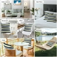 thumbnail image 6 of Yellow Navy Blue Stripe Outdoor Pillow Covers Set of 2 Modern Abstract Waterproof Throw Pillow Case Decorative Square Cushion Cover for Patio Couch Garden Balcony, 20"x20", 6 of 9