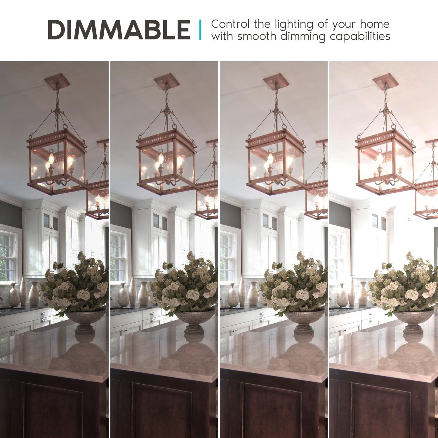 Luxrite 4W E12 Vintage Candelabra Dimmable LED Light Bulbs, 40W Equivalent 400 Lumens, 3000K Soft White, Blunt Tip, 24-Pack