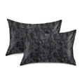 thumbnail image 2 of Satin Pillow Case Queen Silk Pillow Cover for Hair and Skin Envelope Closure 3d Dark Black Damask 20"x30", 2 of 9