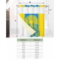 thumbnail image 6 of No Hook Shower Curtain with Snap-in Liner, Jellyfish Blue Waterproof Fabric Bathroom Curtains, Boho Tropical Yellow Stripe Summer Abstract Bath Curtains & Mesh Top Window 66"x72", 6 of 6