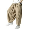 thumbnail image 5 of INCERUN Men's Loose Drawstring Harem Pants Casual Wide Leg Trousers Long Pants, 5 of 8