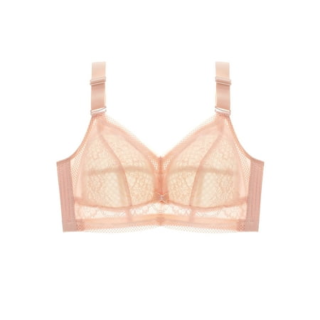 

Unique Bargains Women s Plus Size Push-Up Wirefree 4-Hook Adjustable Straps Bra