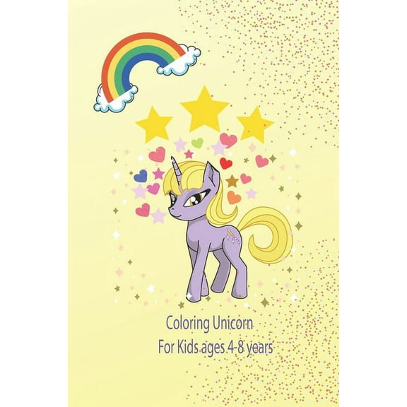 Coloring Book for kids 4-8 years: Unicorn coloring book for kids with 6 x 9 inches with 48 pages, (Paperback)