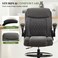 thumbnail image 6 of HYSpacerX Tall Drafting Office Chair, Ergonomic Faux Leather High Computer Chair with Adjustable Height & Flip-Up Armrest, Heavy Duty Counter Height Stool for Sit Stand Desk, Dark Gray, 6 of 7