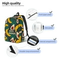 thumbnail image 3 of Easygdp Banana And Avocado Durable Canvas Laptop Backpack,Water-Resistant,Adjustable Shoulder Strap,Large Capacity,Lightweight, Fits 15-17in Laptops for School,Work,Travel-Small, 3 of 5