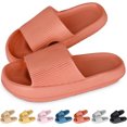 thumbnail image 1 of Women's Thick Platform Cloud Slippers Yellow Orange orange, 1 of 5