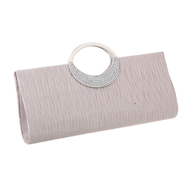Dalazy Chic And Practical Evening Bag Addition To Wardrobe Polyester Womens Clutches Bag Evening Handbag Wide Application apricot 1Set