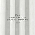 thumbnail image 6 of Noble Linens White Linen Blend Energy Saving Grommet Curtain Panel, 50" x 84" 2 Panels, 6 of 9