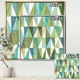 thumbnail image 2 of Designart ' geometric Green Triangle III ' MidCentury Modern Transitional Framed Canvas, 2 of 3