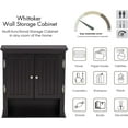thumbnail image 4 of UTEX Bathroom Cabinet Wall Mounted, Wood Hanging Cabinet, Wall Cabinets with Doors and Shelves Over The Toilet for Bathroom,Espresso, 4 of 7