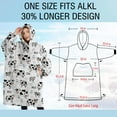 thumbnail image 4 of Oversized Wearable Blanket Hoodie,White Cow Milk Cow Pattern Sherpa Blanket Hoodie with Super Pockets,Super Warm Fuzzy Pullover for Women & Men, 4 of 6