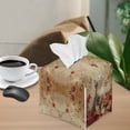 thumbnail image 2 of Yuyamidu Cute PU Leather Tissue Box Cover for Living Room Fall Bathroom Tissue Box Holder with Bottom Belt Waterproof Facial Paper Organizer Dispenser Fall Decoration Gift for Holiday, 2 of 8