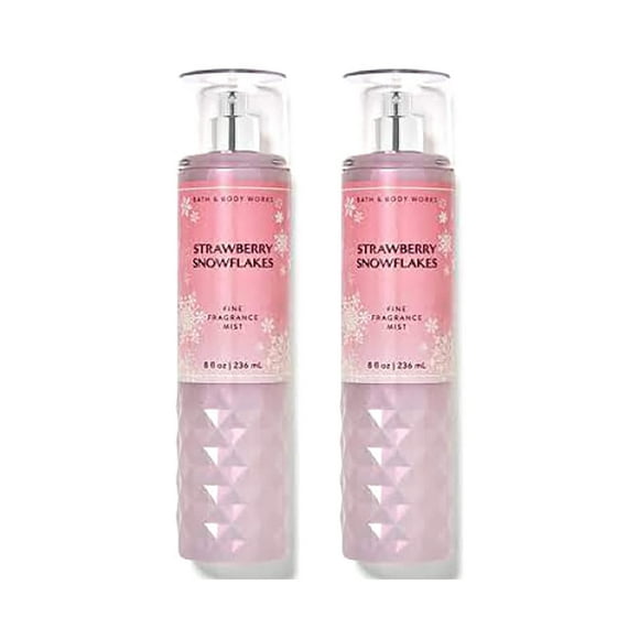 Perfume Bath & Body Works con copos de nieve de fresa 236 ml x2