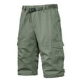 thumbnail image 4 of WAENQINLA Men's Cargo Shorts 3/4 Relaxed Mens Running Shorts with Multi Pockets Casual Elastic Waist Outdoor Hiking Shorts, 4 of 6