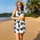 thumbnail image 3 of Balery Retro Rooster Vestidos de verano para mujer con estampado: vestido holgado sin mangas, vestido playero informal y cómodo para días calurosos., 3 of 7