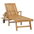 thumbnail image 3 of vidaXL Sun Lounger with Table and Cushion Solid Teak Wood, 3 of 5