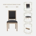 thumbnail image 4 of Sumdeal French Country Dining Chairs Set of 6, Farmhouse Dining Chairs with Square Backrest, Upholstered Dining Chair with Solid Wood Leg for Dining Room Bedroom Kitchen Restaurant, 4 of 7