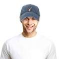 thumbnail image 6 of DALIX Electric Guitar Ball Cap Embroidered Hat in Washed Navy Blue, 6 of 7