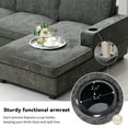 thumbnail image 3 of Newest 117.5" U-Shaped Chenille Sectional Sofa, Gray 6-Seat Corner Couch with Cup Holders & Oversized Chaise for Living Room, 3 of 9