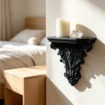 thumbnail image 5 of Floating Wall Shelves, Gothic Corner Storage Rack, Wall Mount Display with Decorative Frame, Wooden, Corner Storage Organizer with Gothic Design, Display for Living Bedroom, 5 of 5