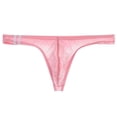 thumbnail image 1 of Tanga transparente de seda de hielo para hombre, ropa interior fina de cintura baja, sexy, con forma de U, pantalones cortos transpirables de verano para jóvenes, 1 of 6