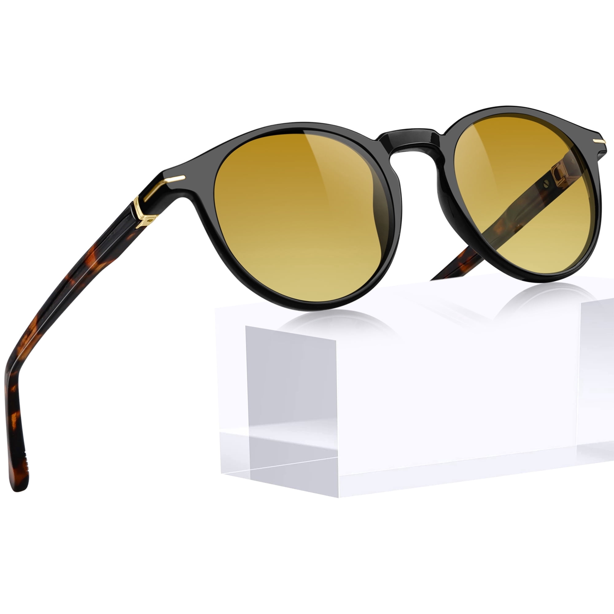 Joopin Acetate Round Sunglasses for Men Women Retro Sun Glasses Polarized UV Protection Shades Sunnies