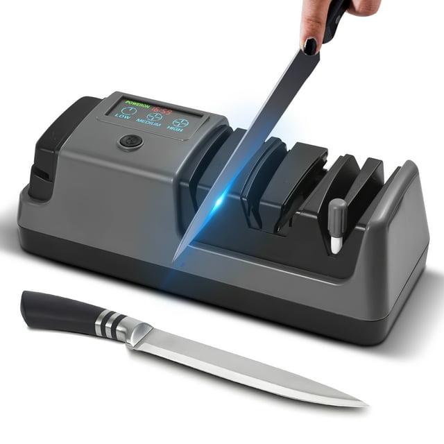 4 in 1 Electric Knife Sharpener 3 Rotational Speed Adjustable