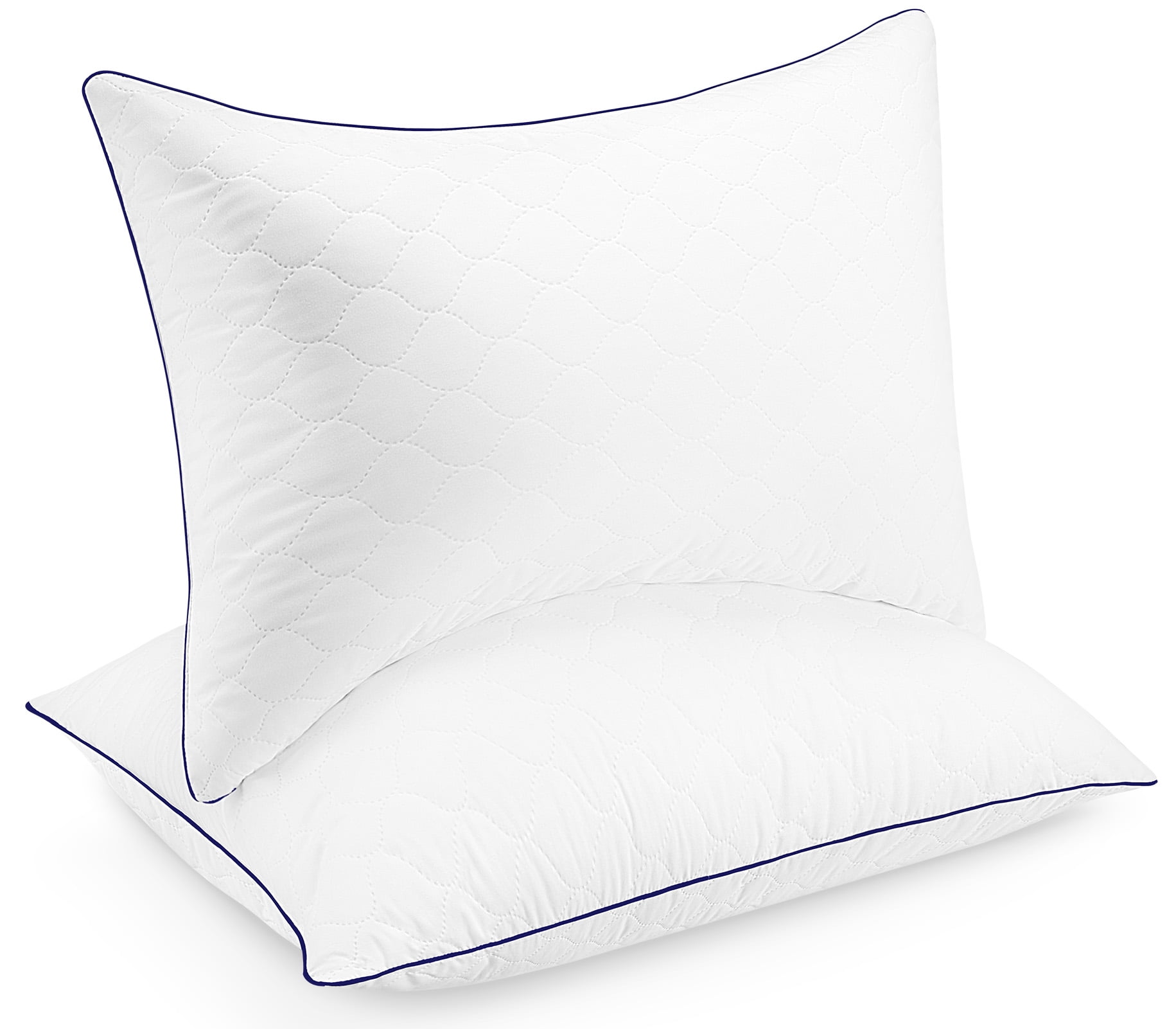 Queen Size BED PILLOWS Set Hypoallergenic Microfiber Comfort Sleep 2 PACK 20x30 