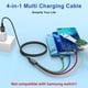 thumbnail image 2 of Cable de carga magnético Amasuki 4 en 1 de nailon trenzado para Apple Watch, 2 of 9