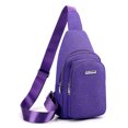 thumbnail image 2 of Bolsa de pecho de moda bandolera impermeable Simple para deportes al aire libre (Púrpura) Ndcxsfigh Para Estrenar, 2 of 9