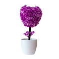 thumbnail image 2 of Twowood Fake Flower Plant Heart Shape Plum Blossom Plastic Patio Yard Simulated Flower Pot for Shelf Stand, 2 of 10