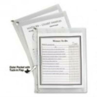 - C-Line Zip ‘N Go Reusable Envelope w/Outer Pocket, 13 x 10, Clear, 3/Pack