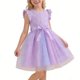 thumbnail image 3 of Vestido de Fiesta de Navidad de las Niñas de Pecho Delgado sin Mangas Cintura Acanalada Falda Francesa Cinchada para Dormir Vestido de Navidad de Ocio Diario Niña Bebé, 3 of 7