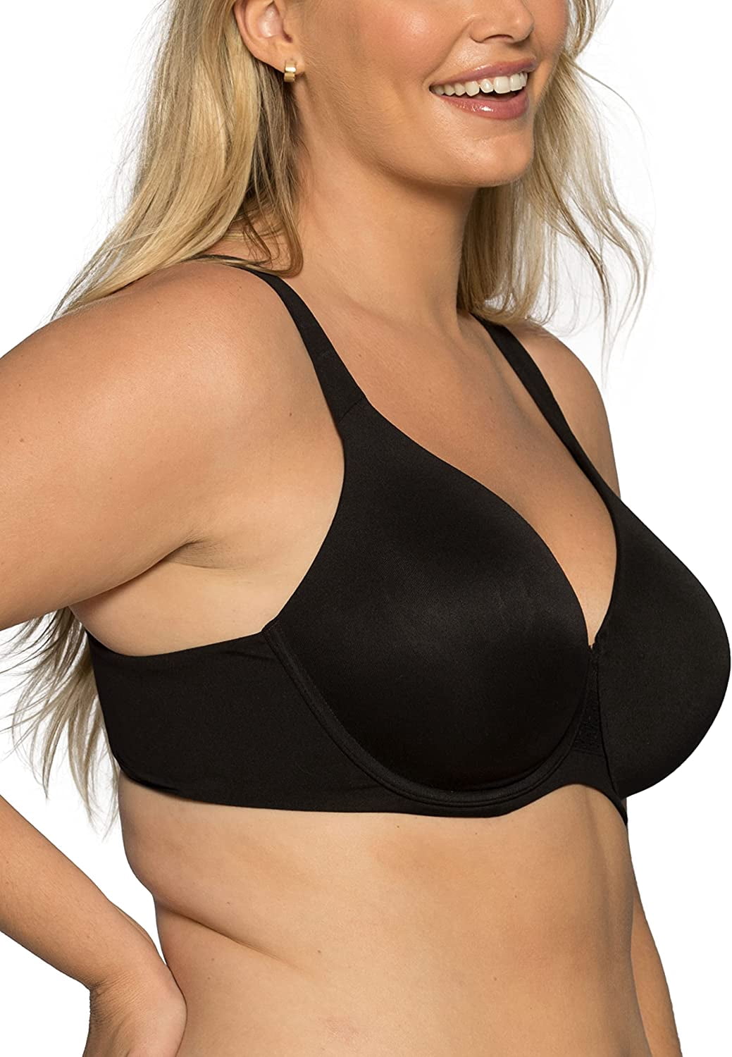 Women's Vanity Fair 75204 Beyond Comfort Full Coverage Underwire Bra (Midnight Black 40C)