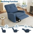 thumbnail image 2 of 360° Swivel Recliner Rocking Chair for Adults – Adjustable Backrest & Footrest – Corduroy Upholstered, Comfortable Glider Armchair for Living Room, Bedroom, Nursery – Blue Corduroy, 2 of 7