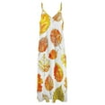 thumbnail image 4 of Autumn Harvest Maple Leaves Thanksgiving Fine Art Sleeveless Dress Summer Dress Woman 2025, 4 of 7